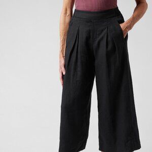 Athleta Playa Linen Wide Leg Pants - Black